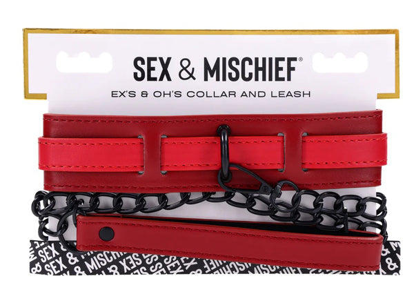eX's and Oh's Collar and Leash