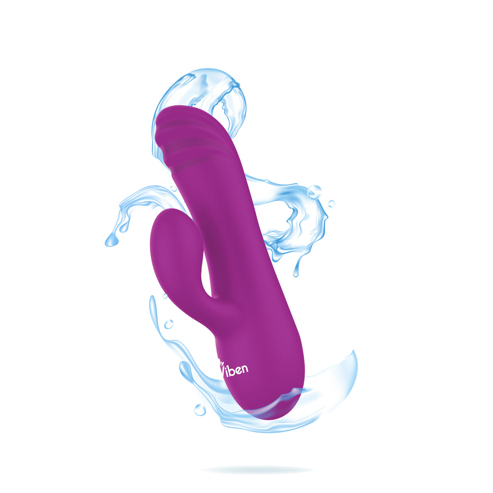 Jolie Mini Pleasure Ridges Rabbit Vibe - Berry