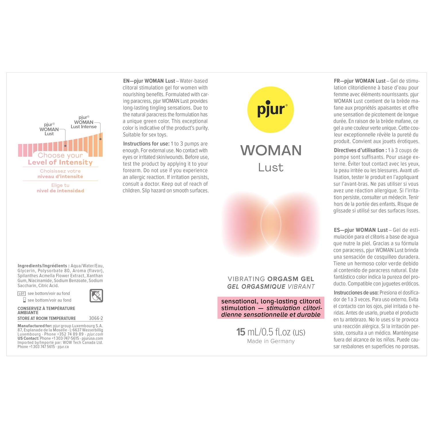 Pjur Woman Lust Orgasm Gel 15 ml