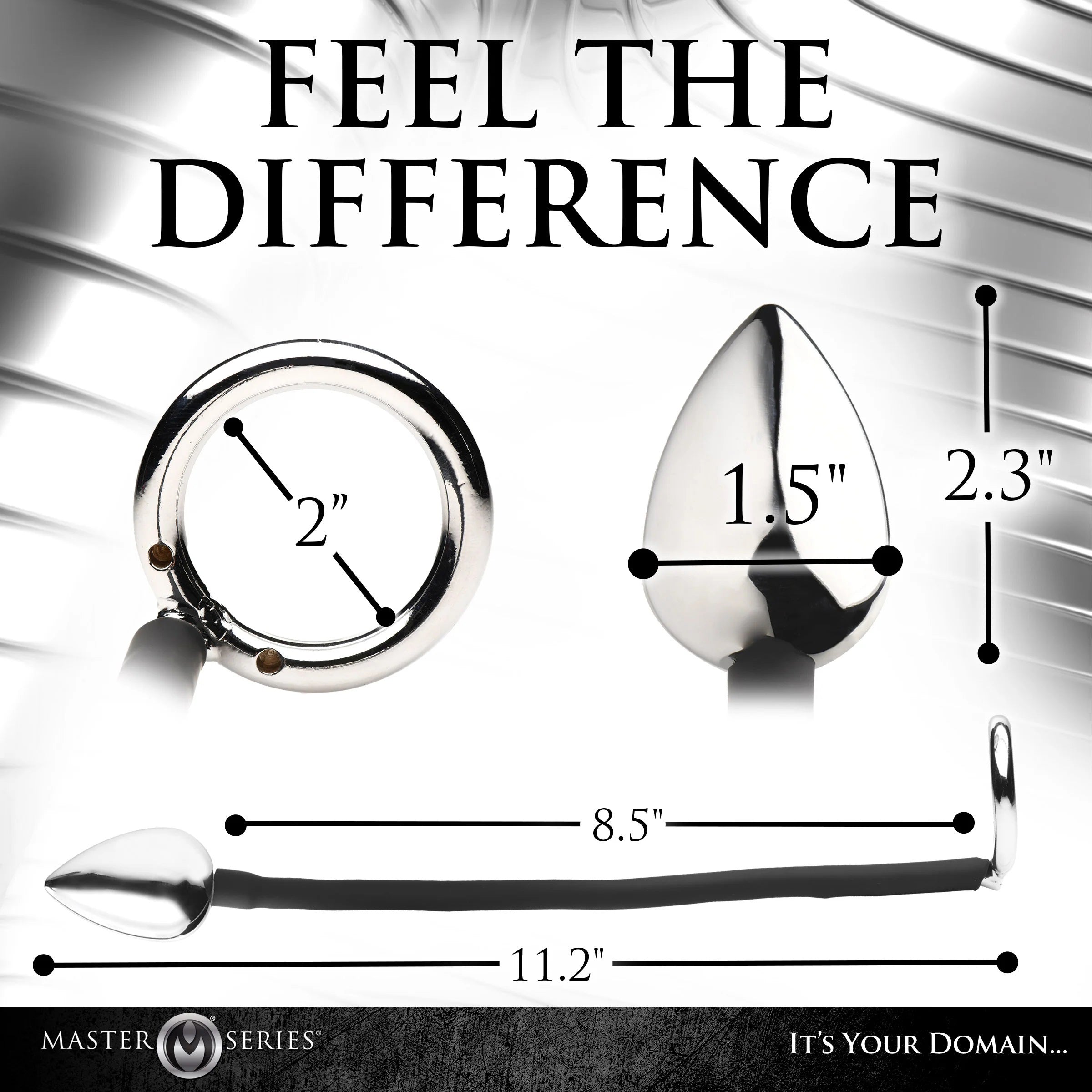 Tug Plus Plug Cock and Ball Ring With Anal Plug - Black