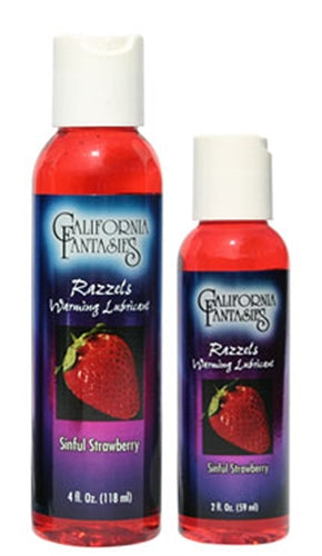 Razzels Warming Lubricant - Sinful Strawberry - 2.5 Oz. Bottle