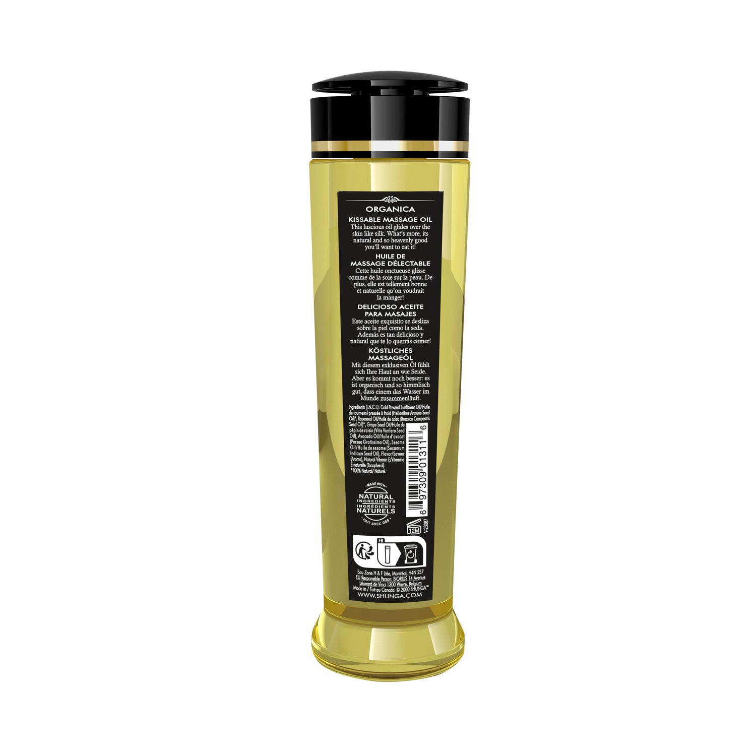 Organica Massage Oils - Green Tea - 8 Fl. Oz.
