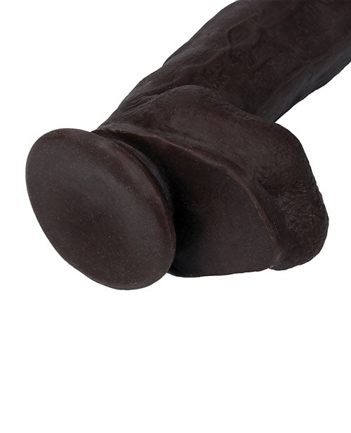Real Skin 12” Dual Layer Dildo - Dark Brown