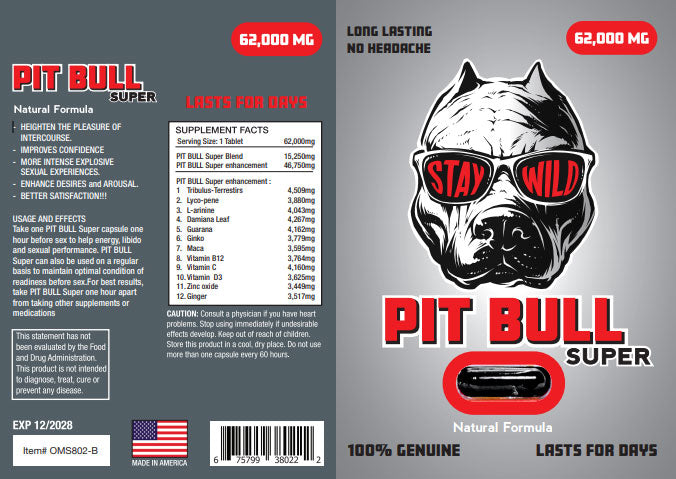 Pit Bull 30 Pill Box Display