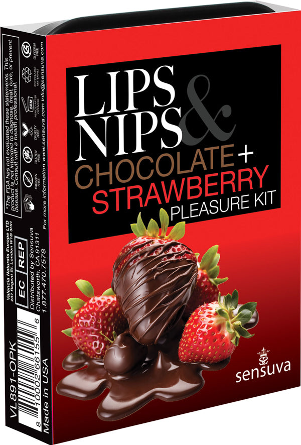Lips and Nips Pleasure Kit Chocolate-Strawberry