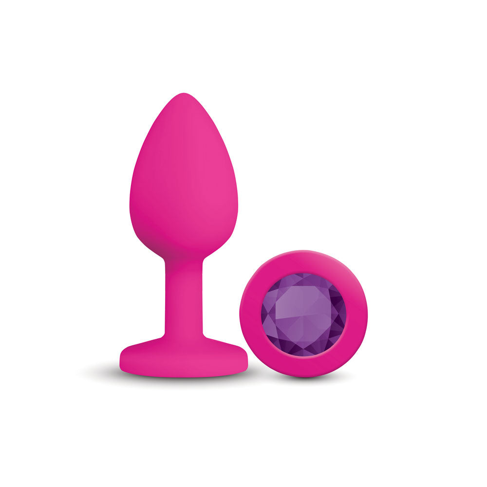 Gemma Purple Gem Pink Silicone Plug - Small