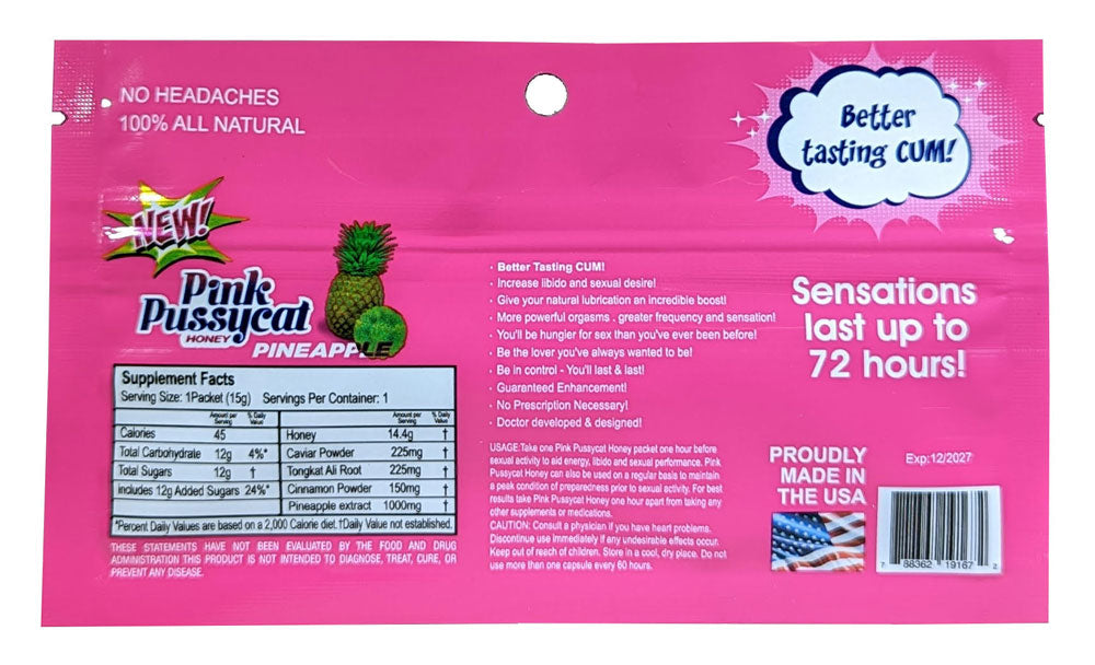 Pink Pussycat Pineapple Honey for Her 24ct Display