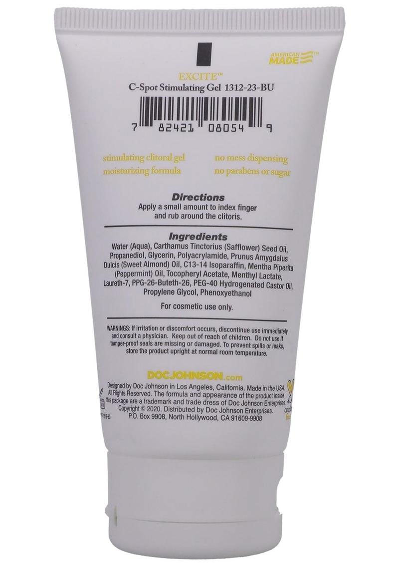 Intimate Enhancements Excite - C-Spot Stimulating Gel - 2 Fl. Oz. - Bulk