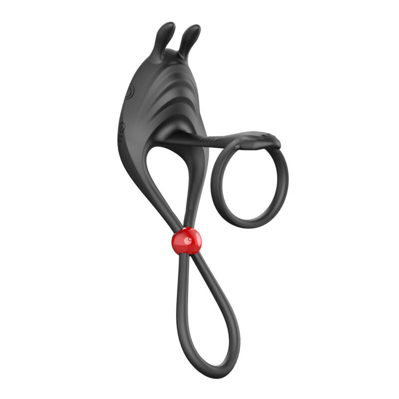 Cockpower Remote Control Cockring and Ball Cinch - Black