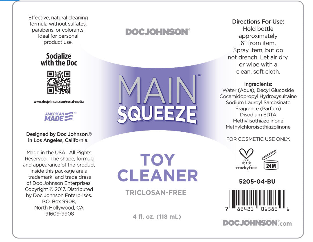 Main Squeeze - Toy Cleaner - 4 Fl. Oz. Bulk