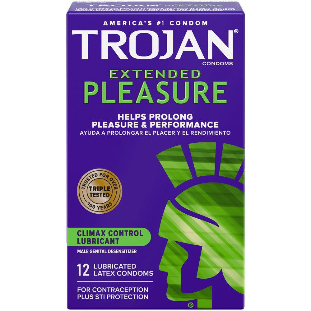 Trojan Pleasures Extended Pleasure - 12 Pack