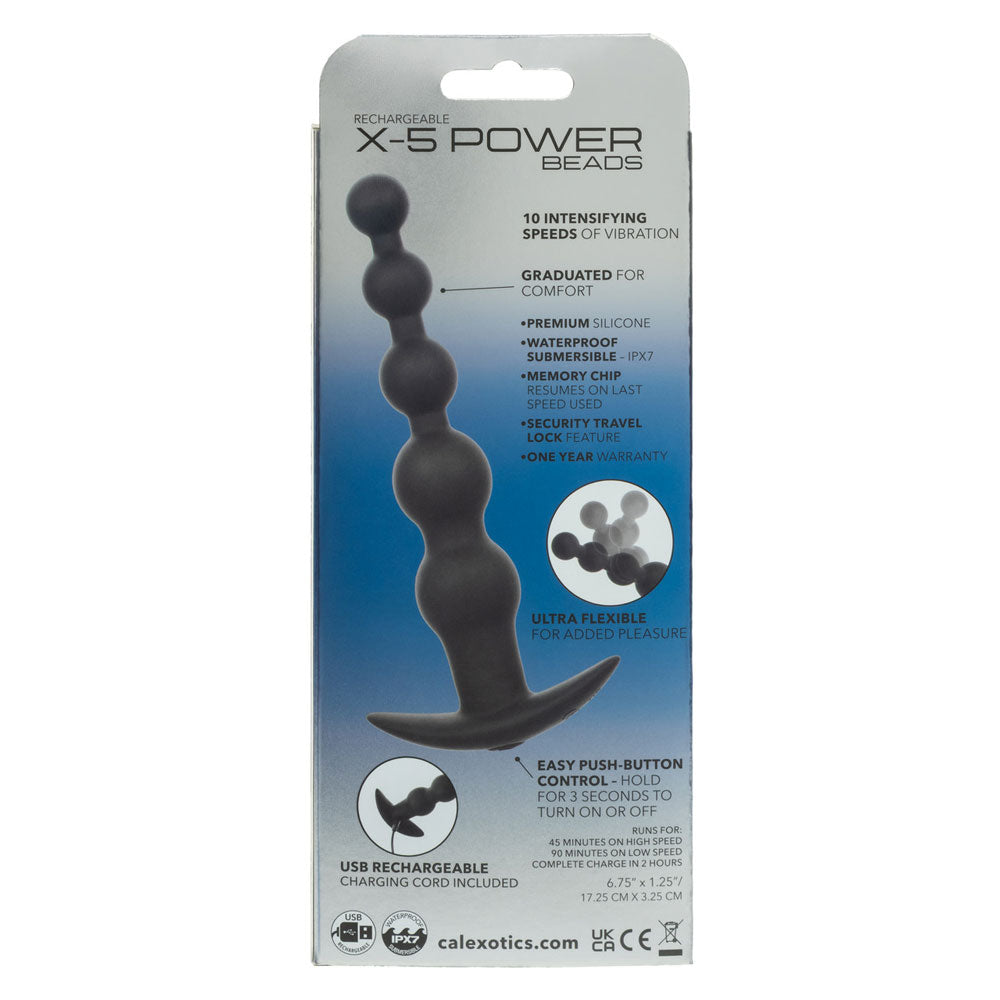 Rechargeable X-5 Power Beads - Black