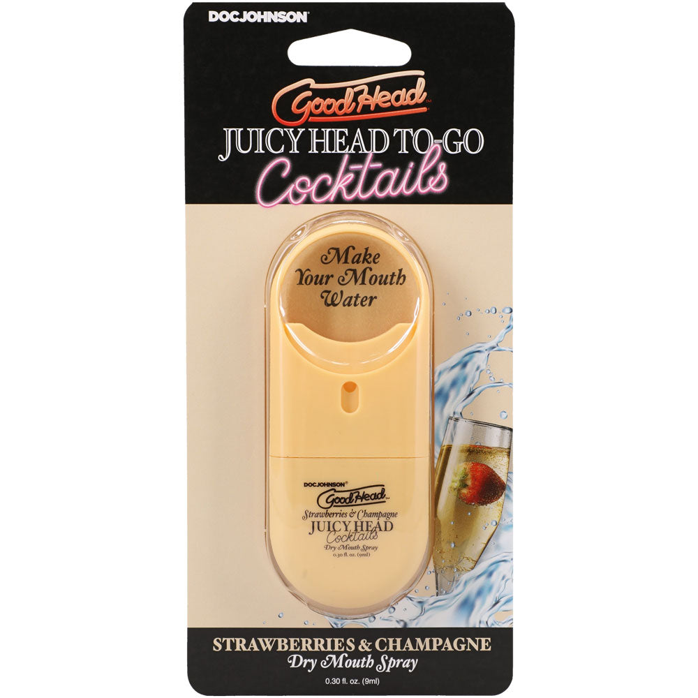 Goodhead Juicy Head Cocktails Dry Mouth Spray to-Go - Strawberries/champagne