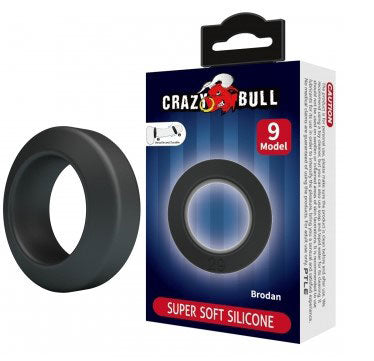 Brodan - Cockring Super Soft Silicone - Black