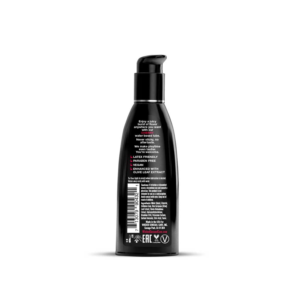 Aqua Cherry Flavored Water Based Intimate Lubricant - 2 Fl. Oz.