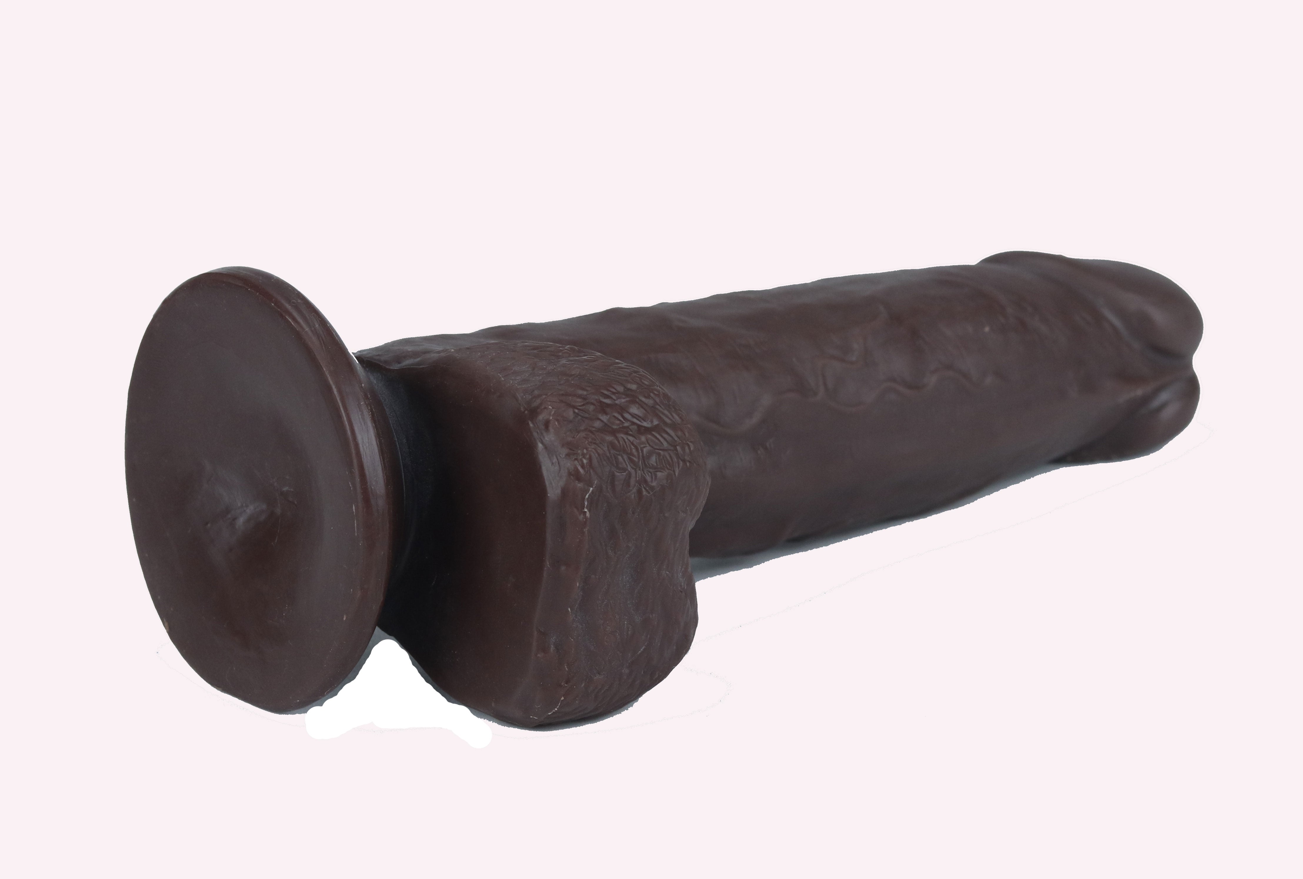 Real Skin 7.5" Dual Layer Dildo - Dark Brown