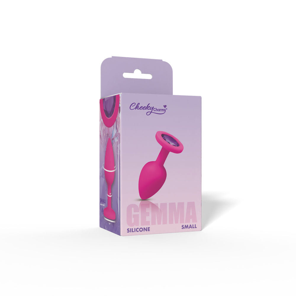 Gemma Purple Gem Pink Silicone Plug - Small