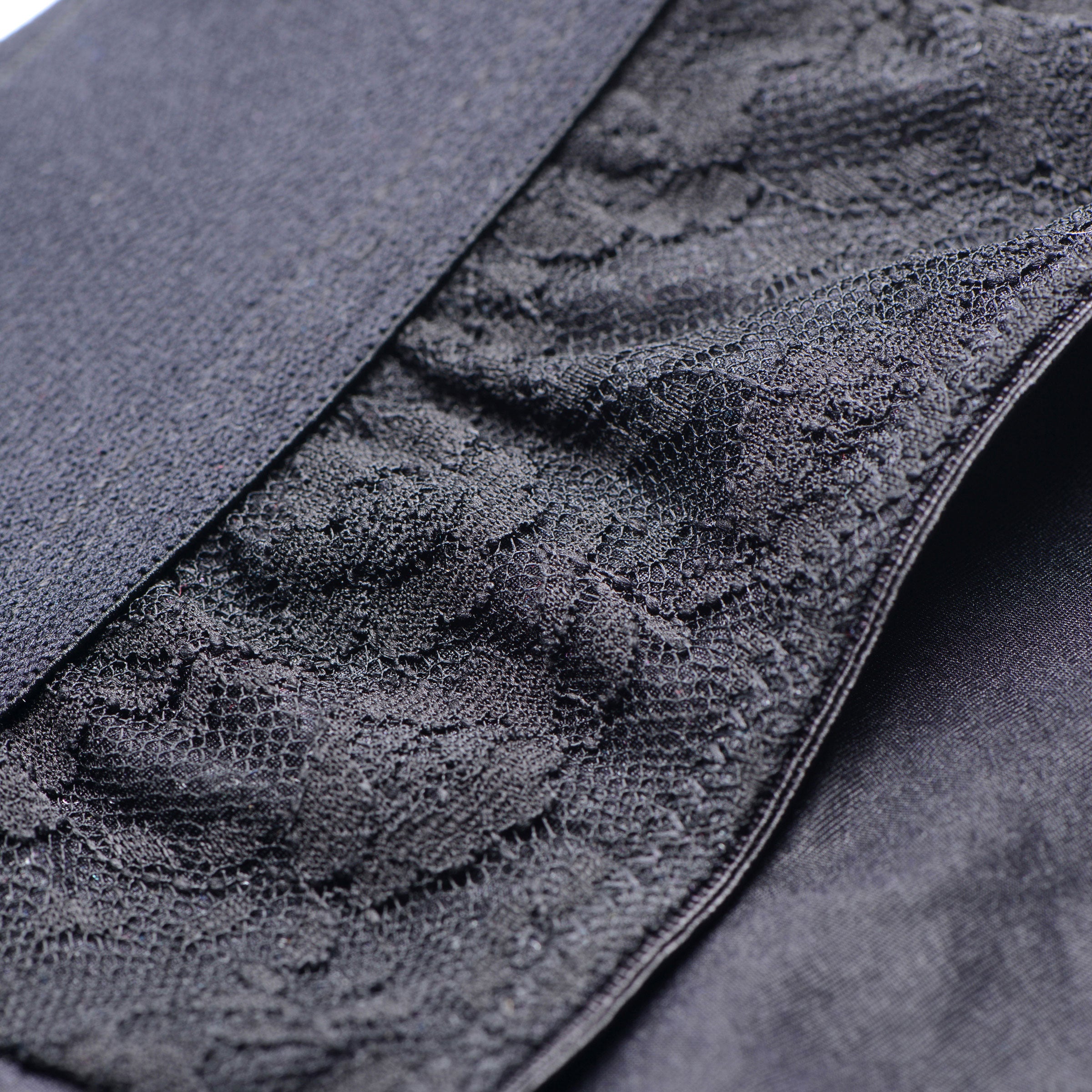 Lace Envy Black Crotchless Panty Harness - L/xl