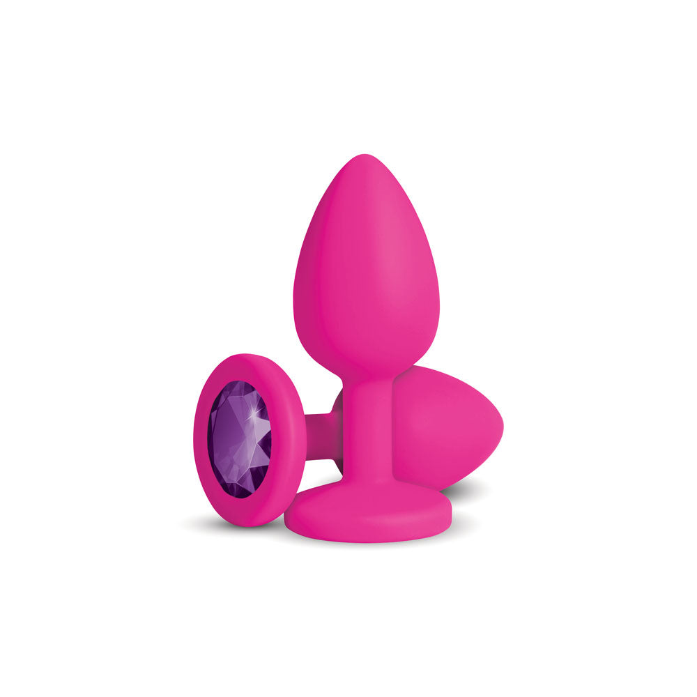 Gemma Purple Gem Pink Silicone Plug - Large