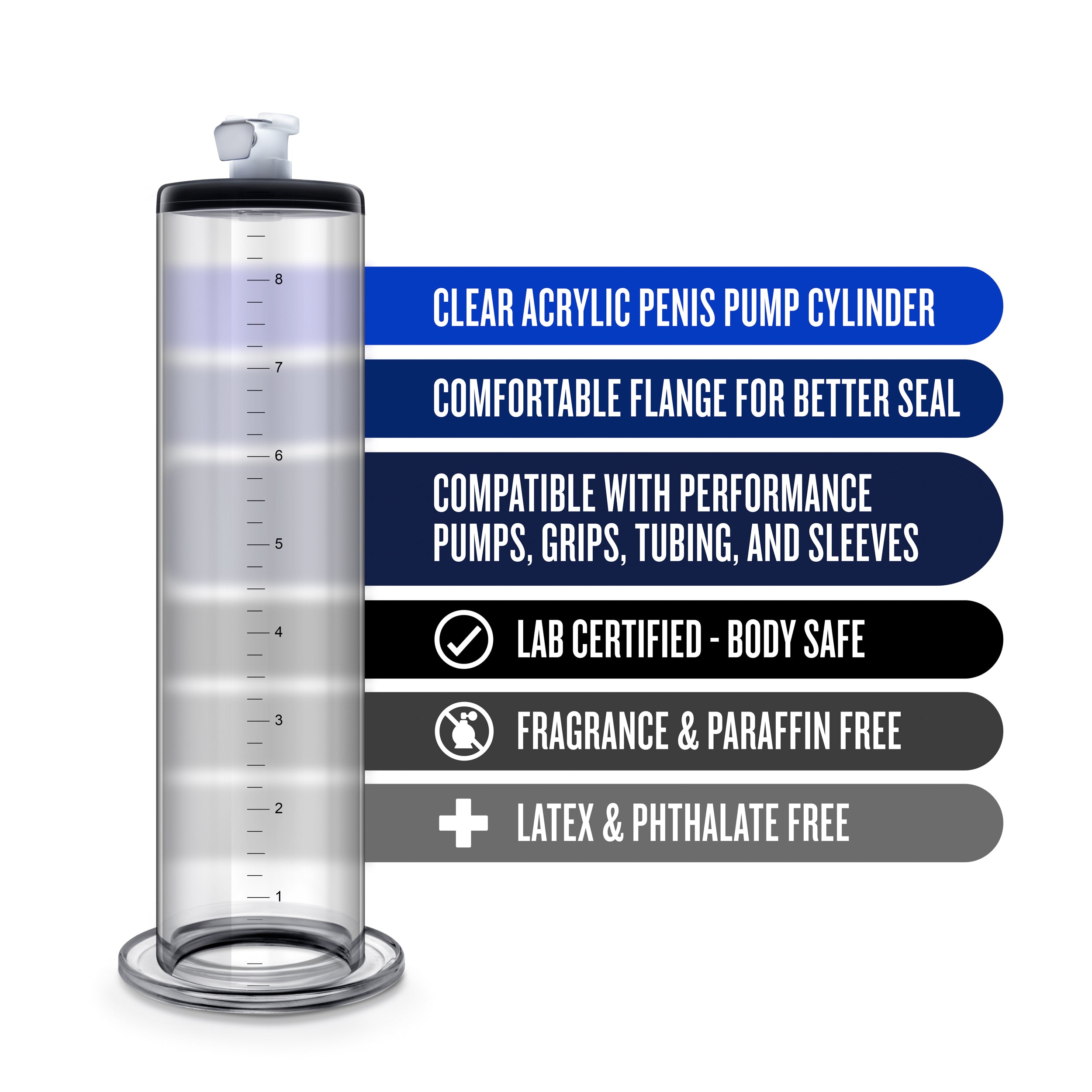 Performance - 9 Inch X 1.75 Inch Penis Pump Cylinder – Clear