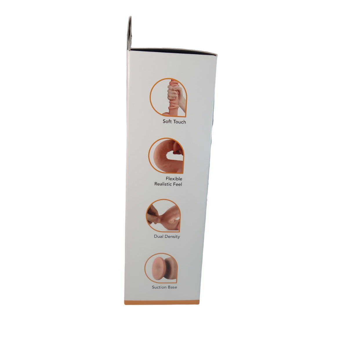 Real Skin 7.5" Dual Layer Dildo - Dark Brown