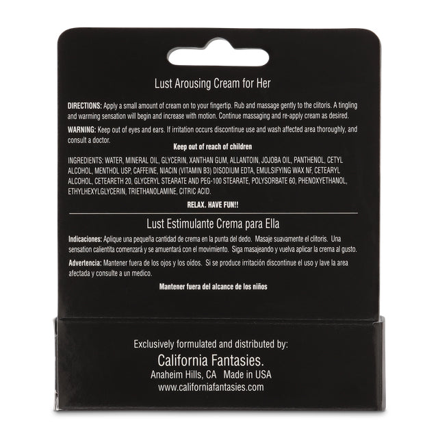 Lust - Arousing Cream for Her - 0.5 Oz. Tube - Boxed