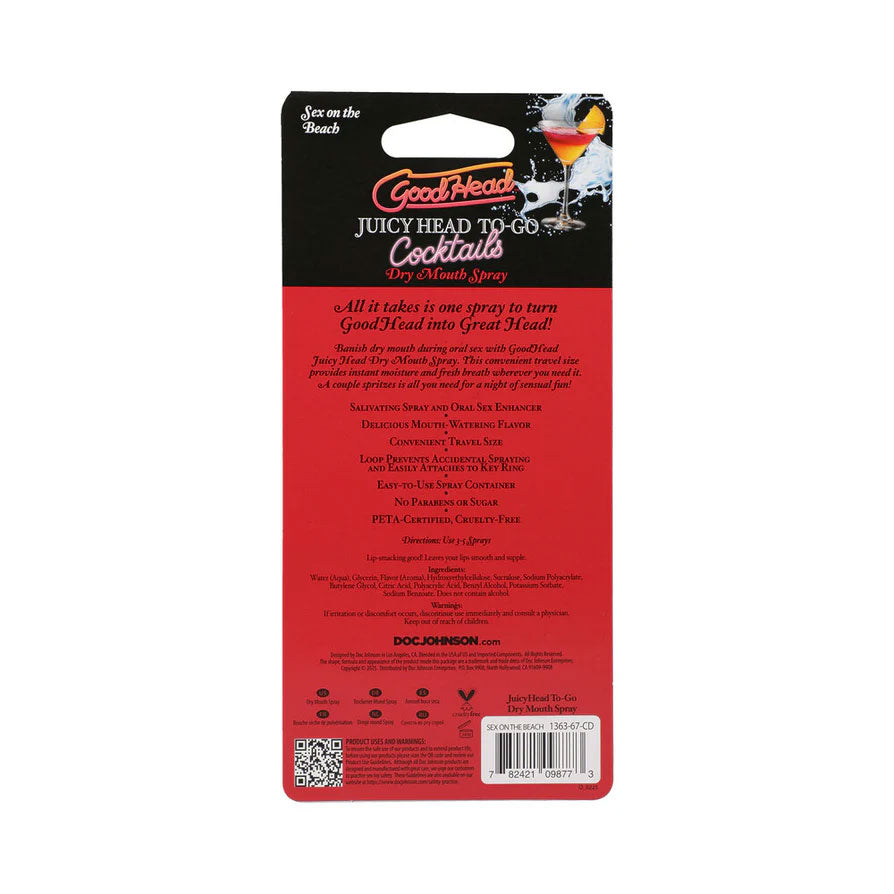 Goodhead Juicy Head Cocktails Dry Mouth Spray to-Go - Sex on the Beach