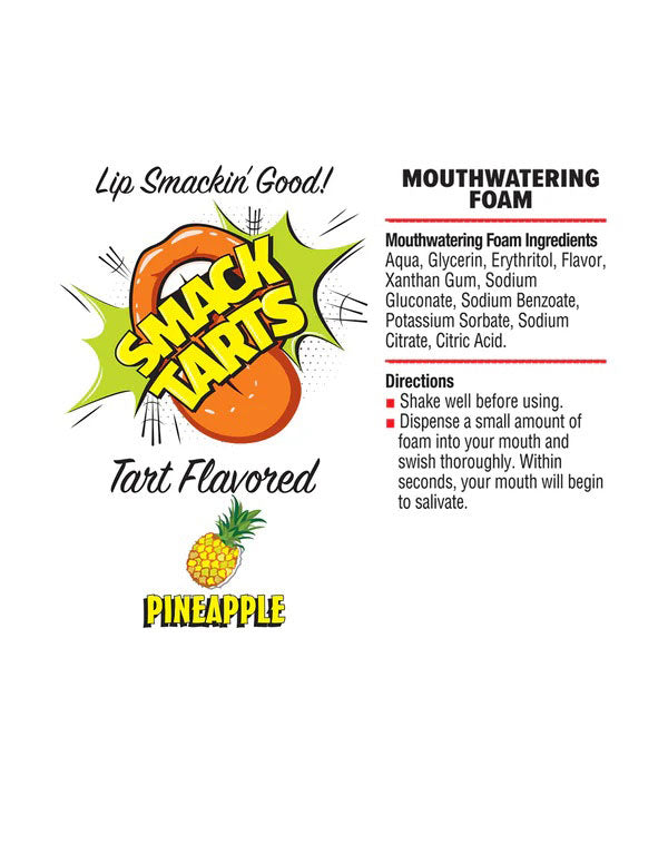 Smack Tarts Mouthwatering Foam 2.7oz - Sour Pineapple