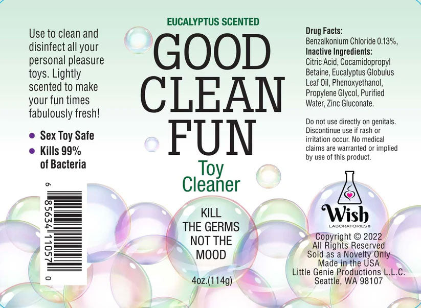 Good Clean Fun Toy Cleaner - Eucalyptus - 2 Fl Oz
