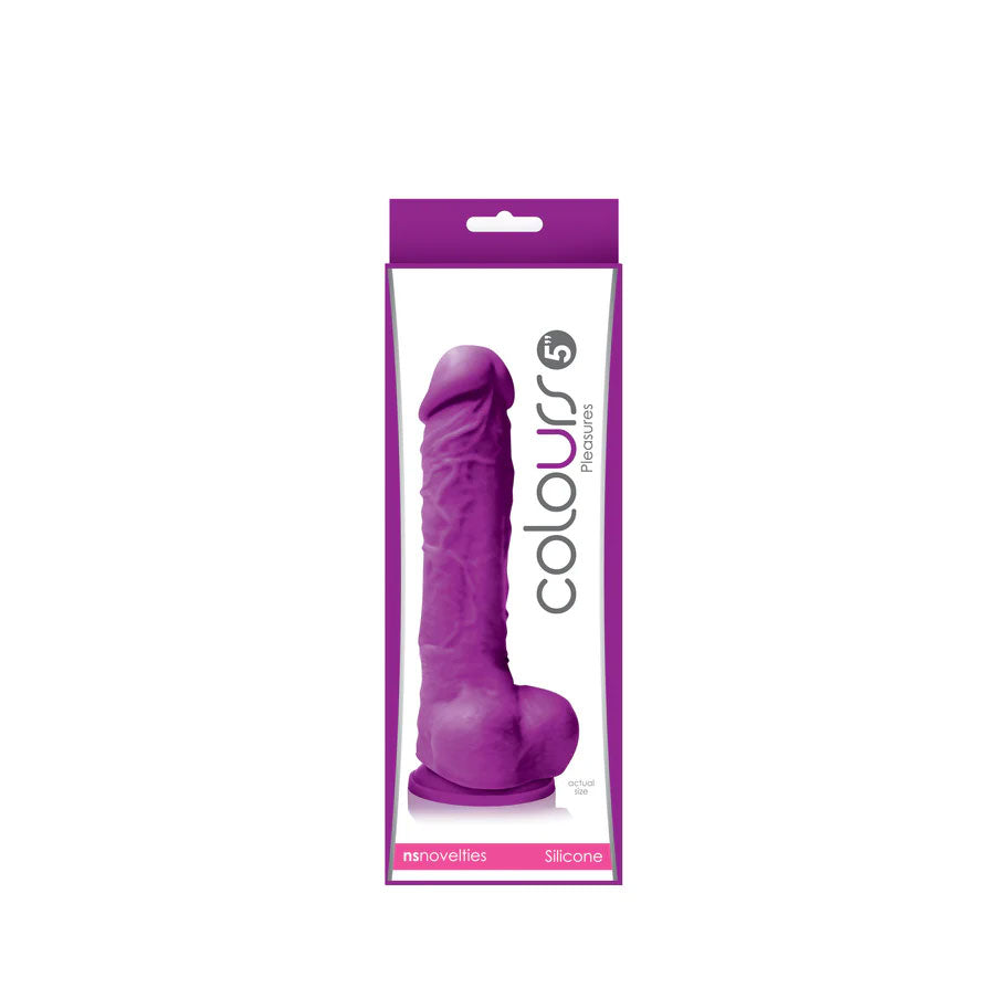 Colours Pleasures - 5 Inch Dildo - Purple