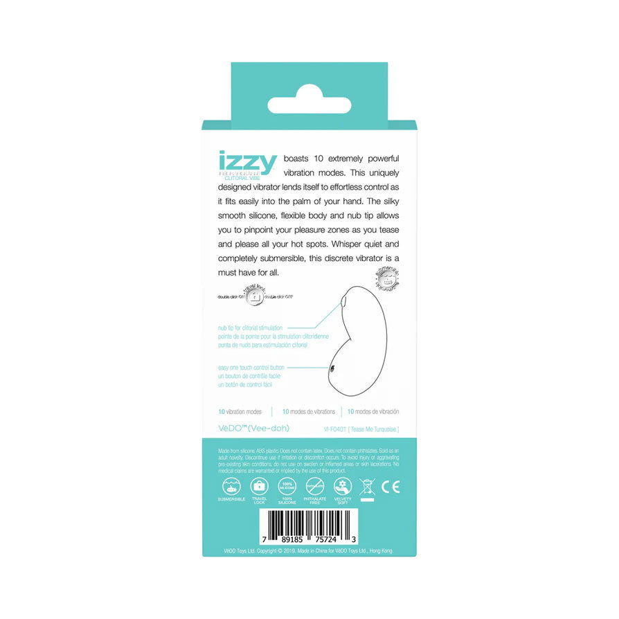 Izzy Rechargeable Vibe -Turquoise