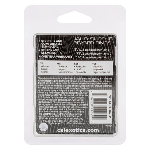 Alpha Liquid Silicone Beaded Rings