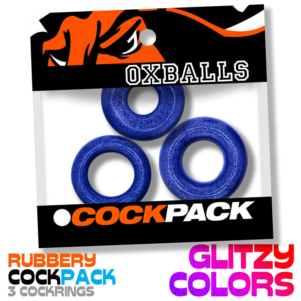 Cockpack Multi Design 3 Pack - Blue Fire
