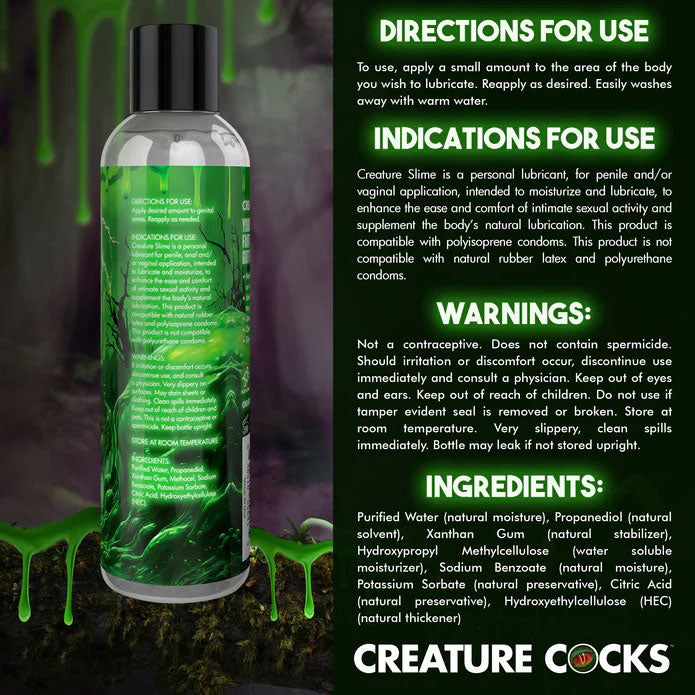 Creature Slime Water Based Lubricant 8oz