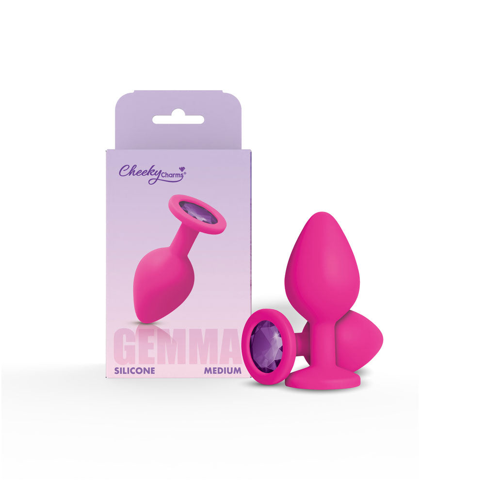 Gemma Purple Gem Pink Silicone Plug - Medium