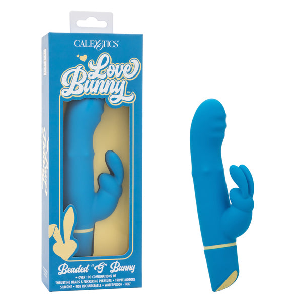 Love Bunny Beaded “G” Bunny - Blue