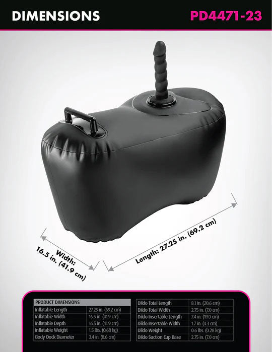 Fetish Fantasy Series Body Dock Inflatable Love Seat - Black