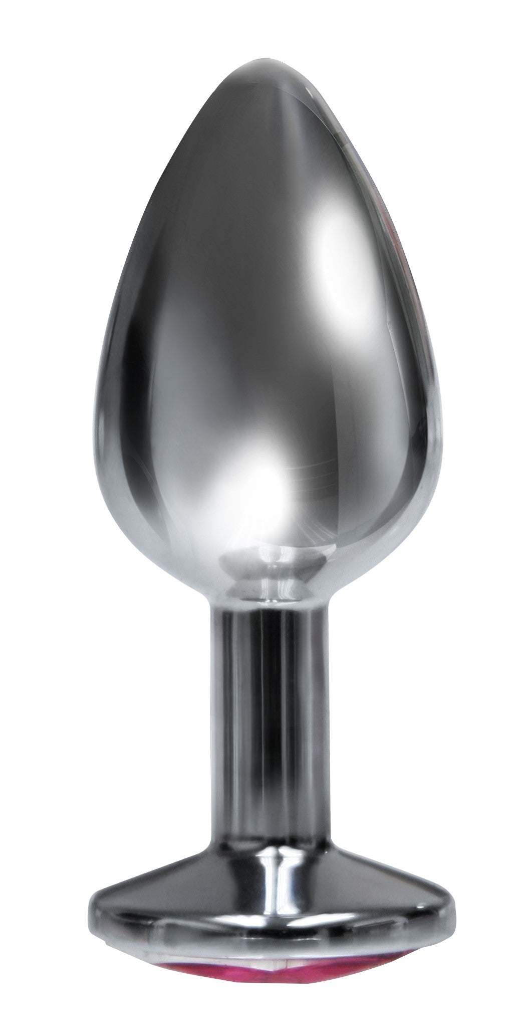 The 9's the Silver Starter Bejeweled Stainless Steel Plug - Pink