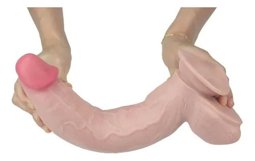 Real Skin 12” Dual Layer Dildo - Beige