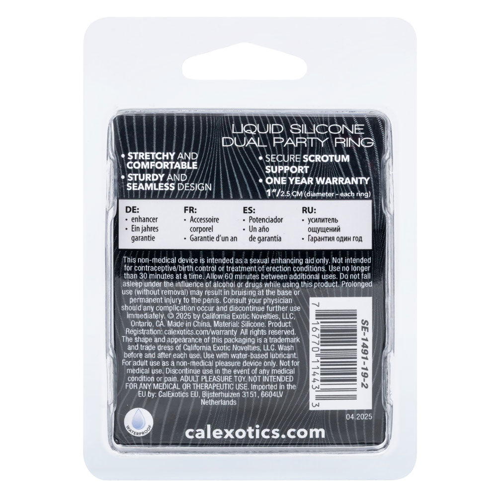 Alpha Liquid Silicone Dual Party Ring