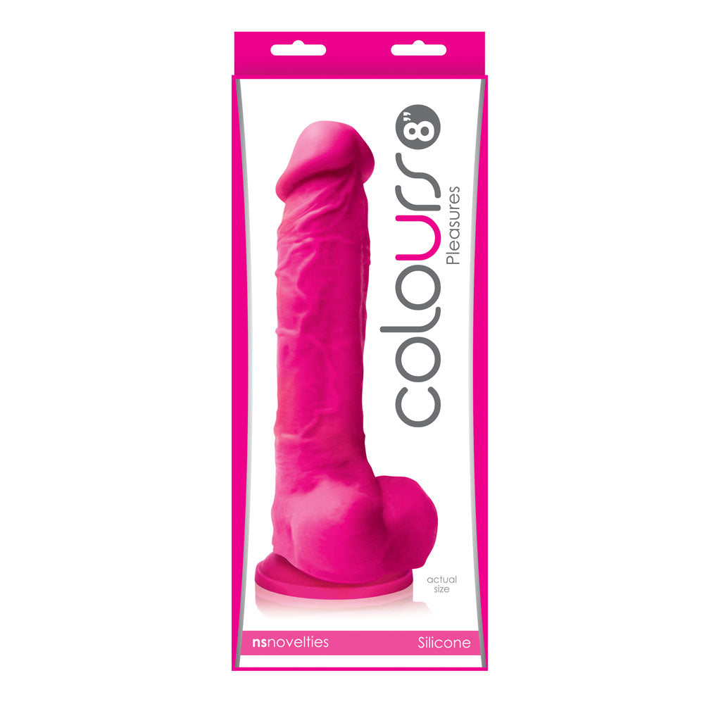 Colours Pleasures - 8 Inch Dildo - Pink