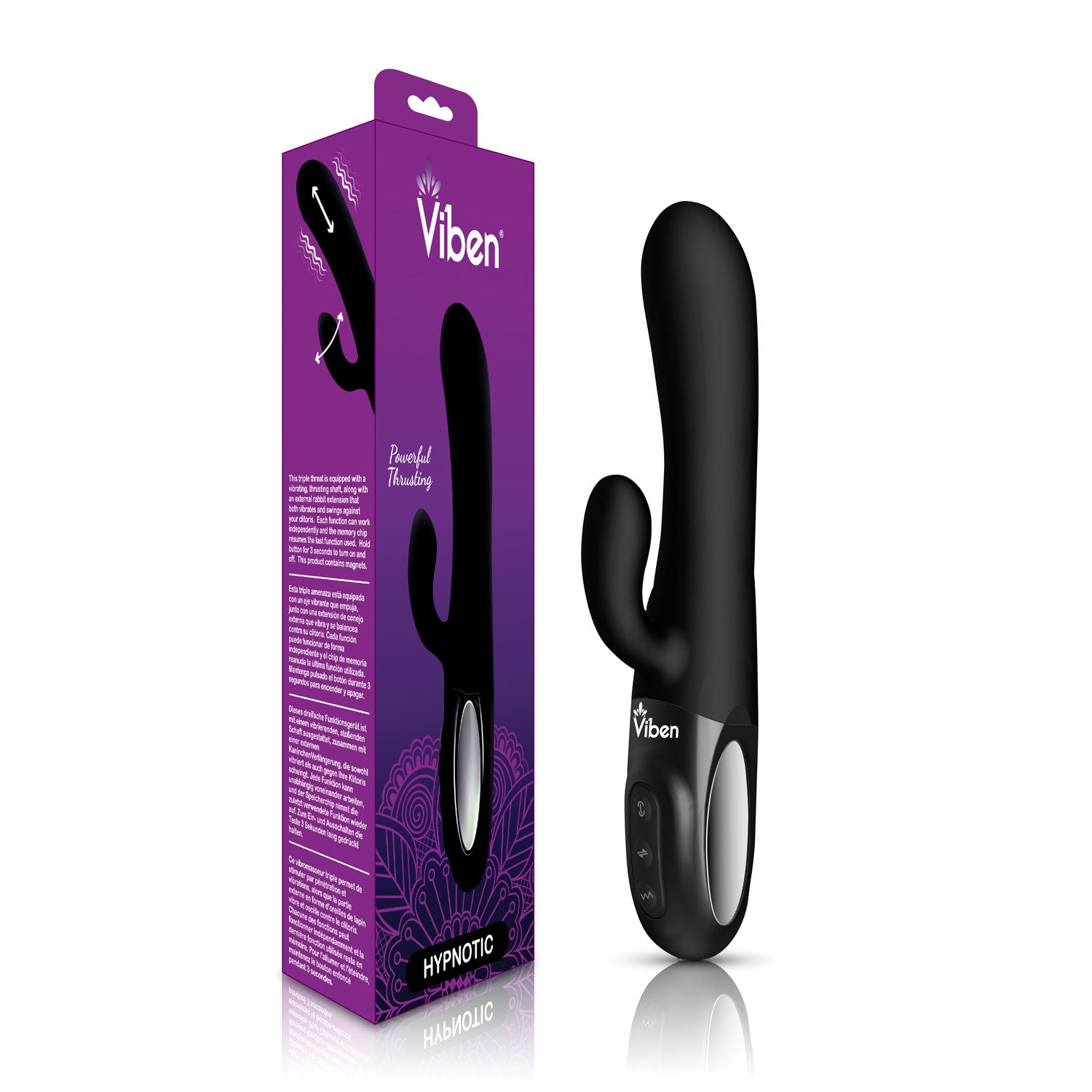 Hypnotic Clit Teaser and Thrusting Rabbit - Black