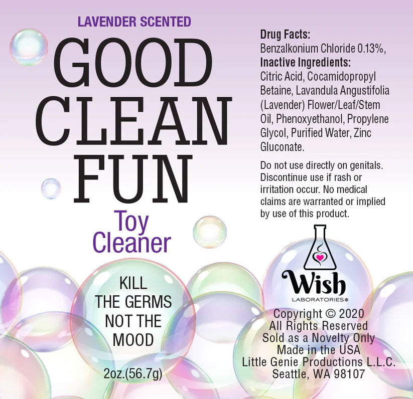 Good Clean Fun Toy Cleaner - Lavender- 2 Fl Oz