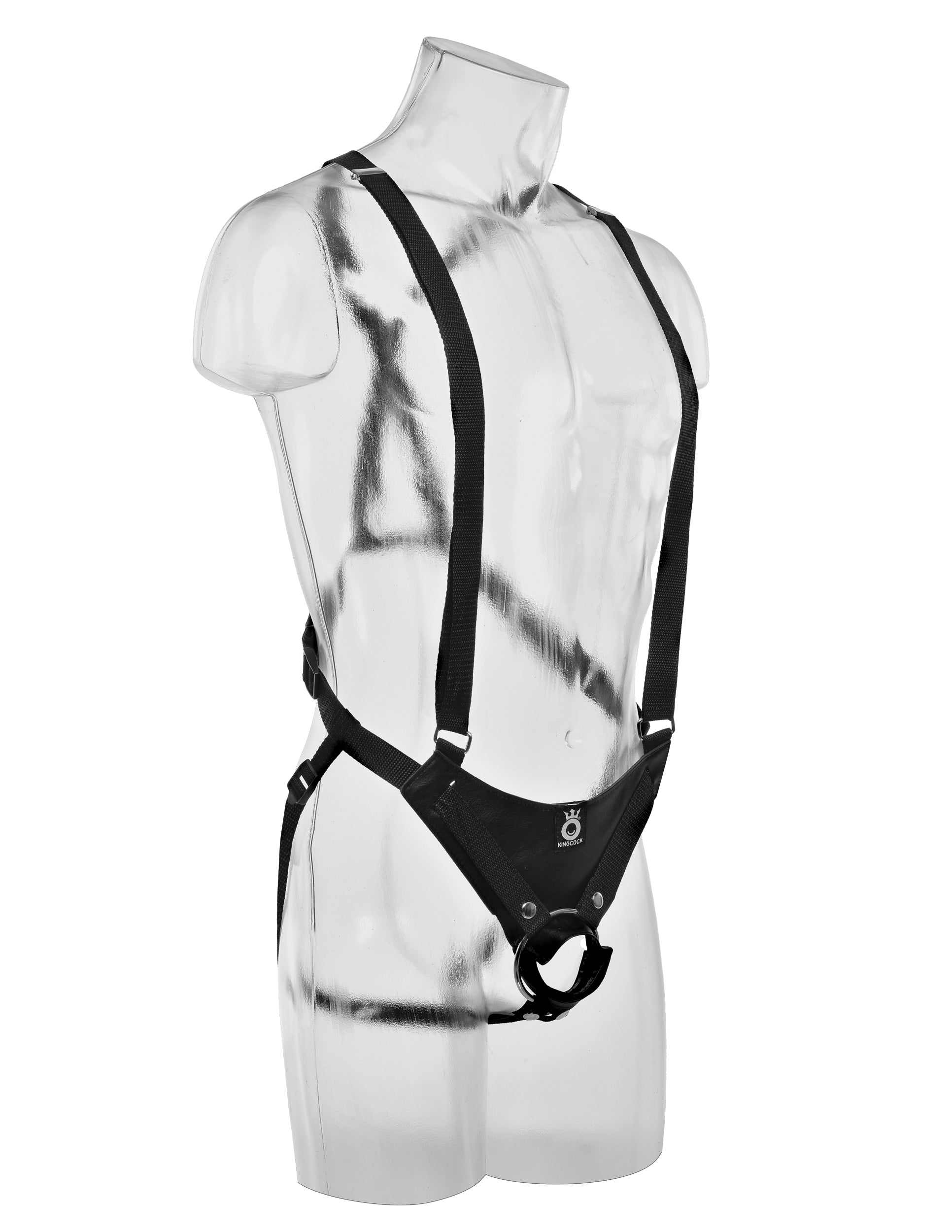 King Cock 12 Inch Hollow Strap-on Suspender System - Flesh