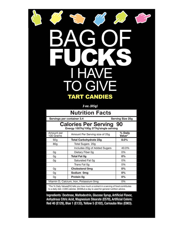 Bag of Fucks I Have to Give Bag of 25 Count