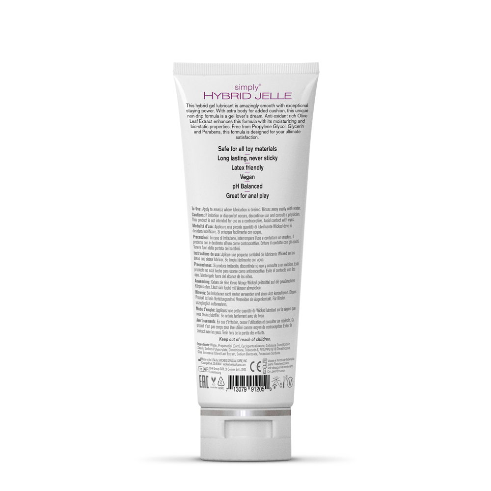 Simply Hybrid Jelle Fragrance Free Lubricant - 4 Fl. Oz.