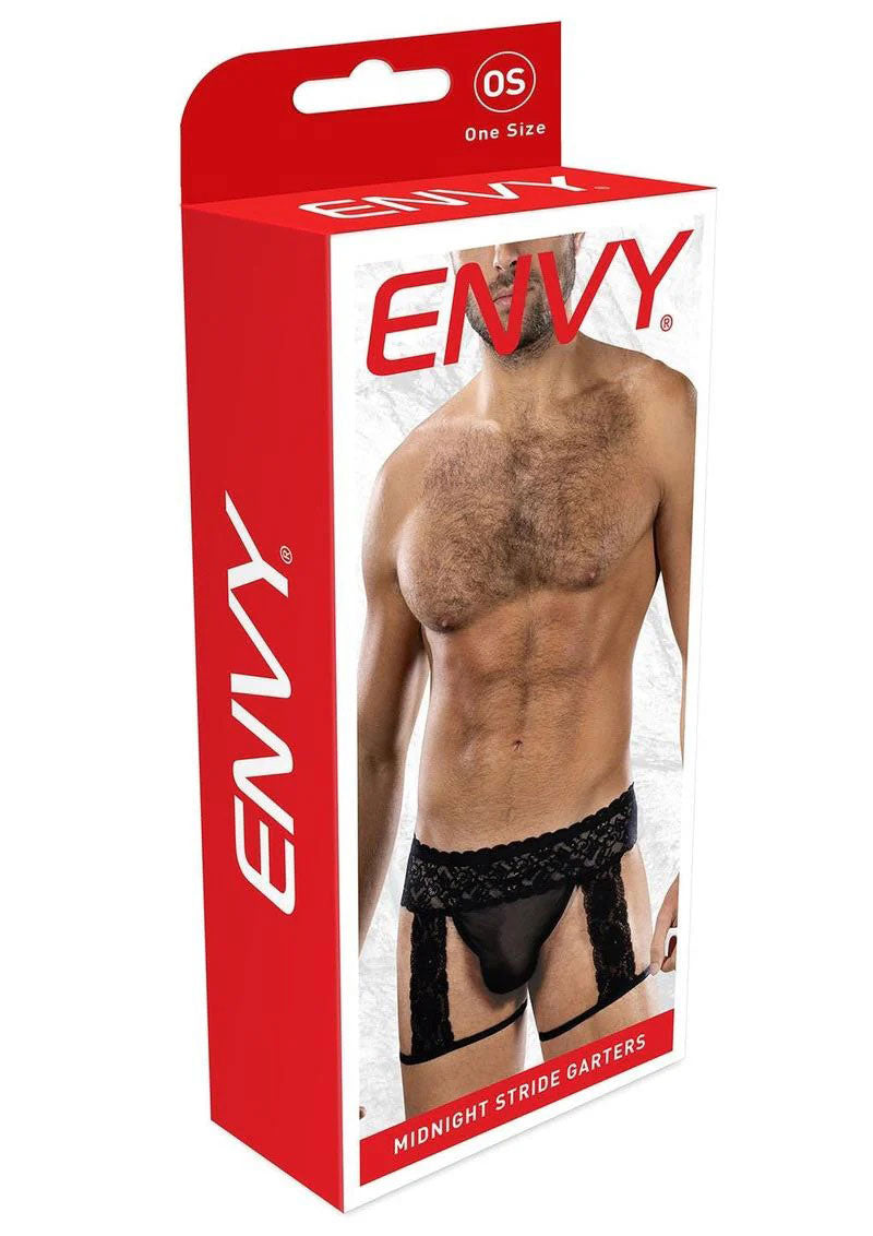 Midnight Stride Garters - Os - Black
