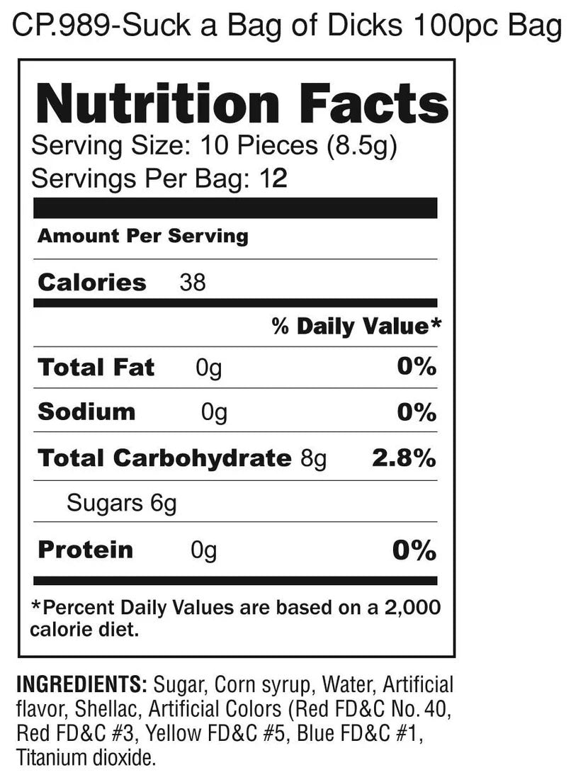 Suck a Bag of Dicks! 100pc 3oz