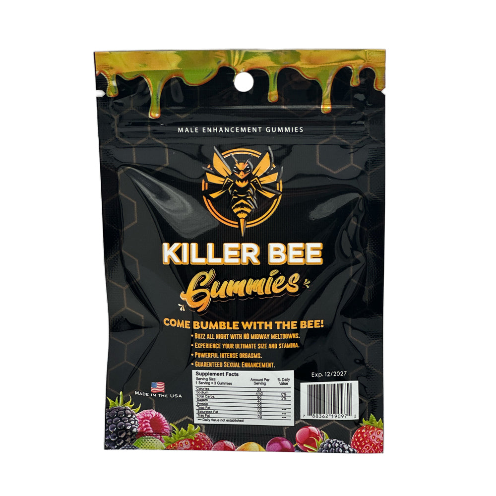Killer Bee Male Gummy-24ct - Display - Net