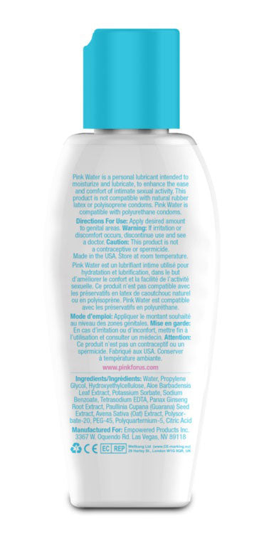 Pink Water Based Lubricant for Women - 2.8 Oz. / 80 ml